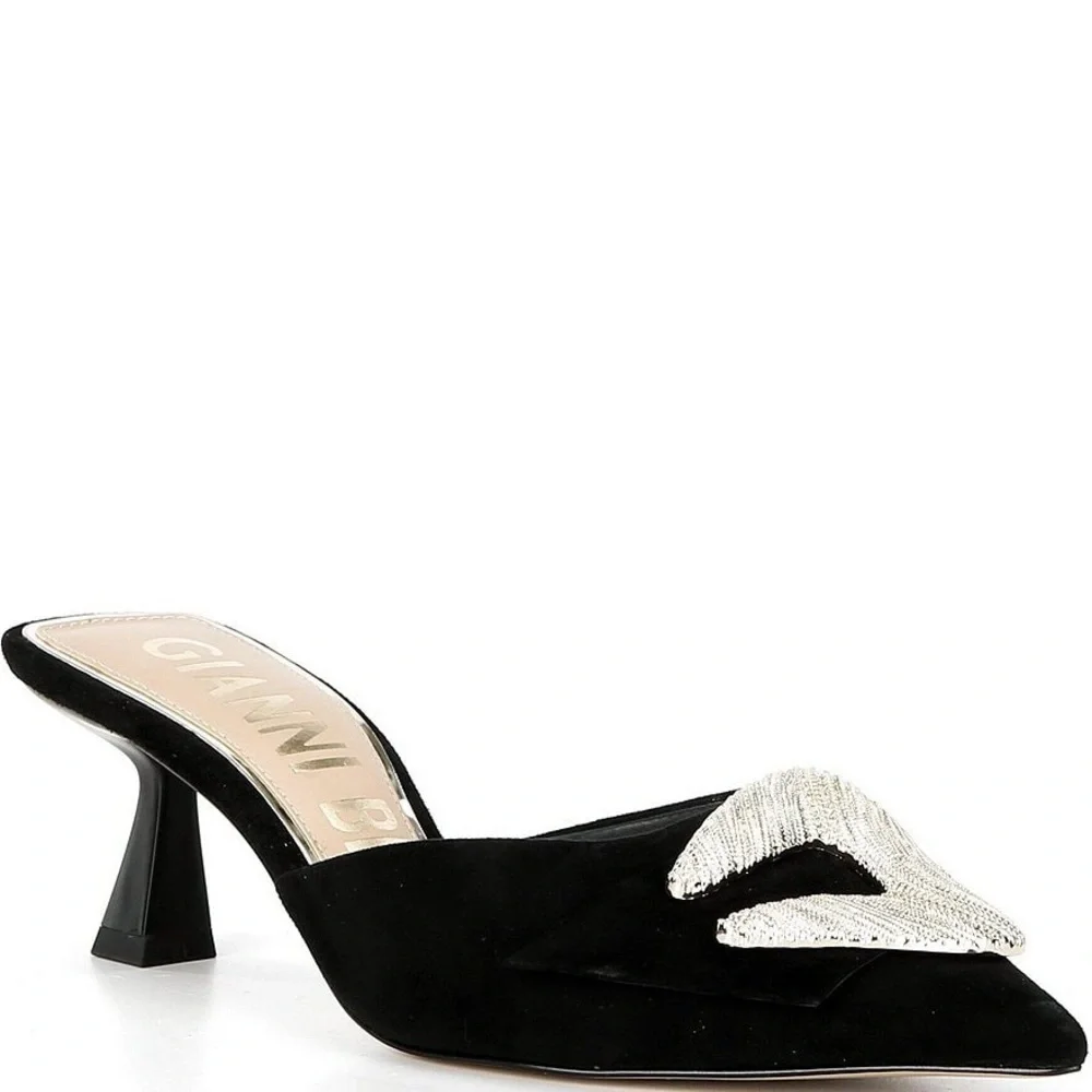 New Gianni Bini
Wendella Suede Buckle Ornament Dress Mules - Picture 4 of 10